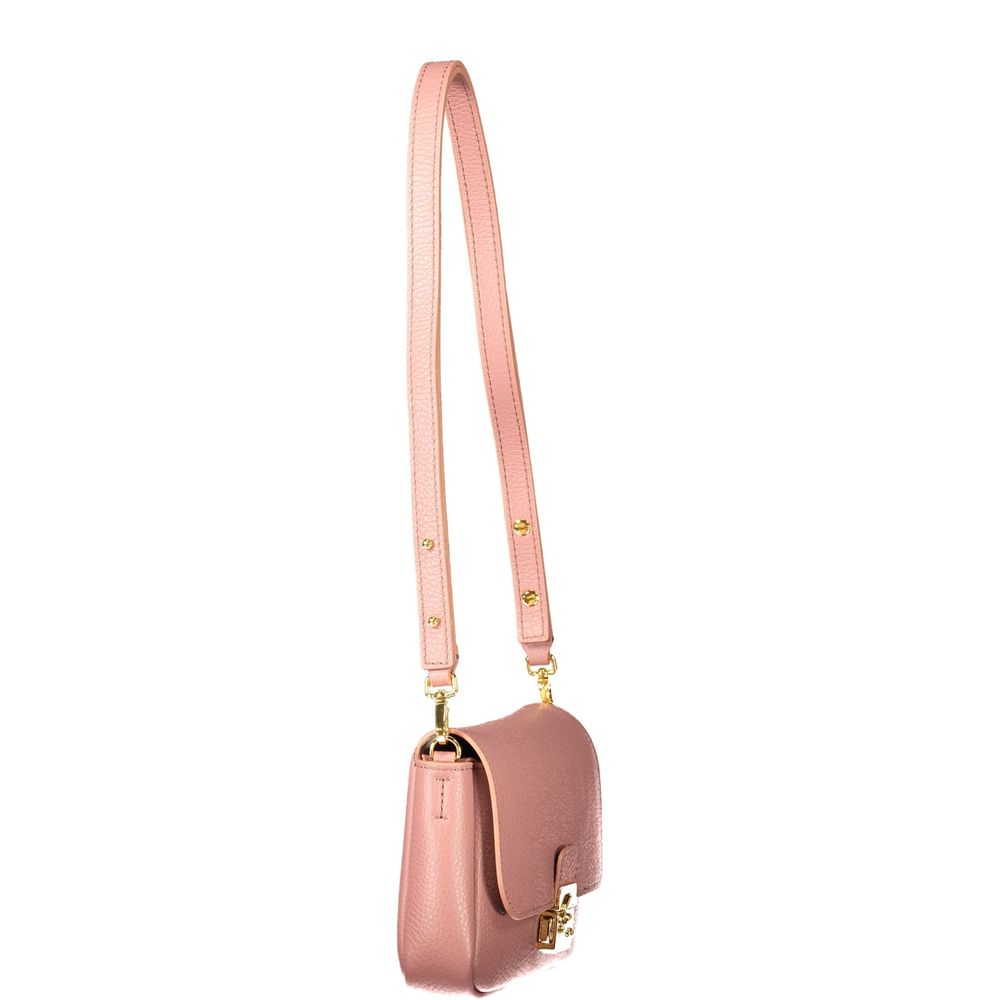 Indulge in the elegance of the Coccinelle Pink Leather Handbag, a symbol of refined luxury and exquisite craftsmanship, perfect for the discerning individual.
