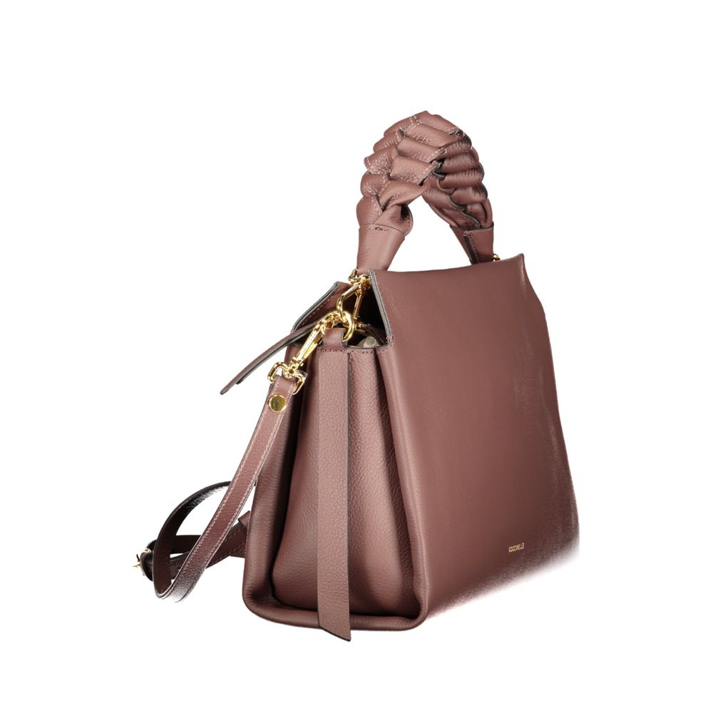 Indulge in the Coccinelle Brown Leather Handbag, a masterpiece of exquisite craftsmanship with a refined design, perfect for those who embody elegance and sophistication.