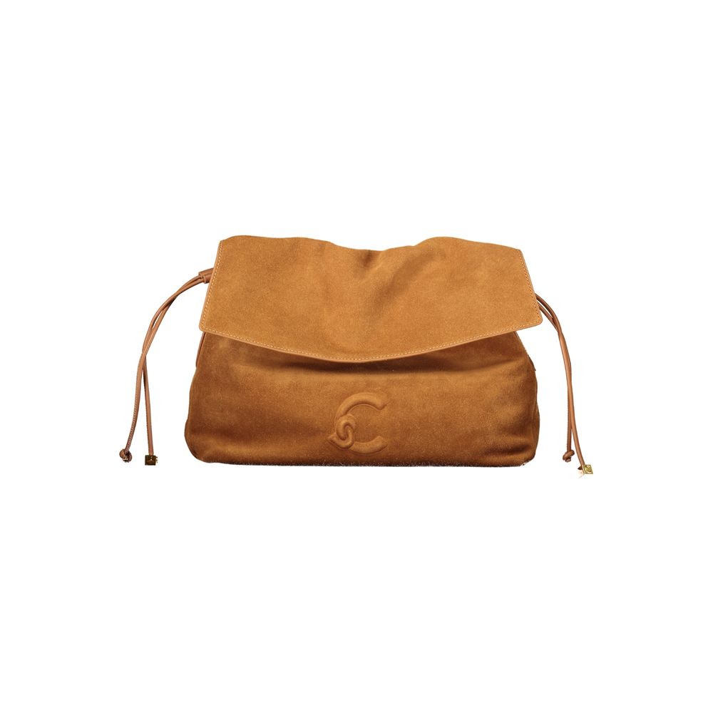 Indulge in the exquisite allure of the Coccinelle Brown Leather Handbag, a masterpiece of craftsmanship designed for those who embody elegance and sophistication.