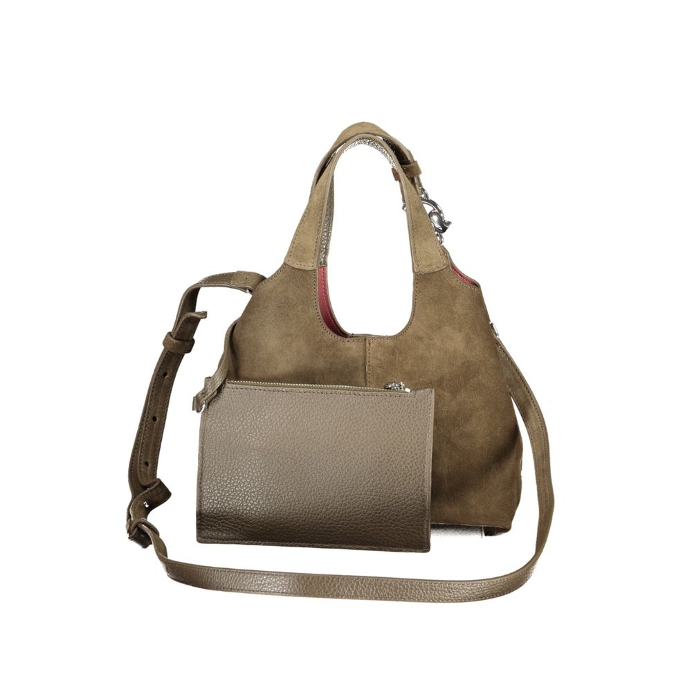 Indulge in the elegance of the Coccinelle Brown Leather Handbag, a masterpiece of design and craftsmanship that embodies luxury and sophistication for the discerning individual.