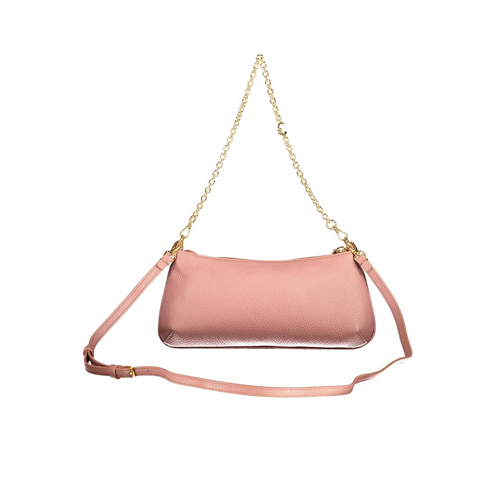 Indulge in the elegance of the Coccinelle Pink Leather Handbag, a masterpiece of design that embodies sophistication and timeless allure for the discerning individual.