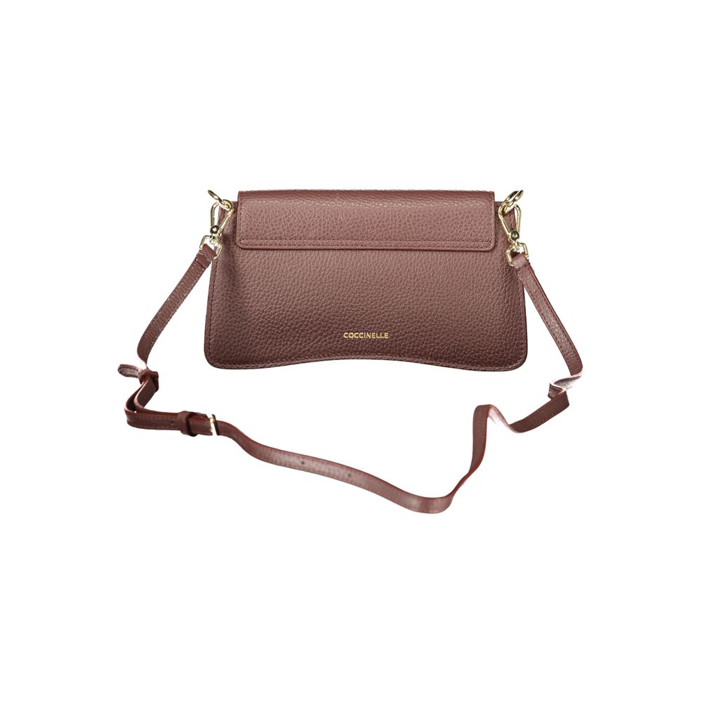 Indulge in the elegance of the Coccinelle Brown Leather Handbag, a symbol of refined craftsmanship and timeless allure, perfect for the discerning connoisseur.