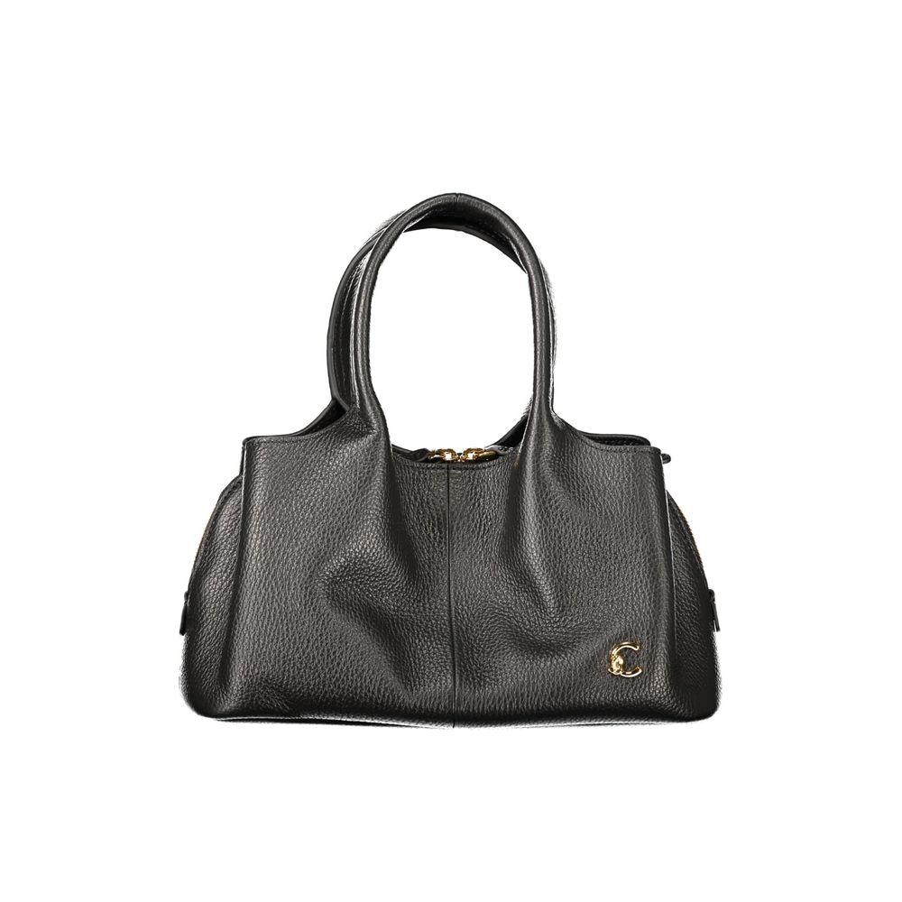 Indulge in the Coccinelle Black Leather Handbag, a symbol of exquisite craftsmanship and timeless elegance, perfect for those who embody sophistication and allure.