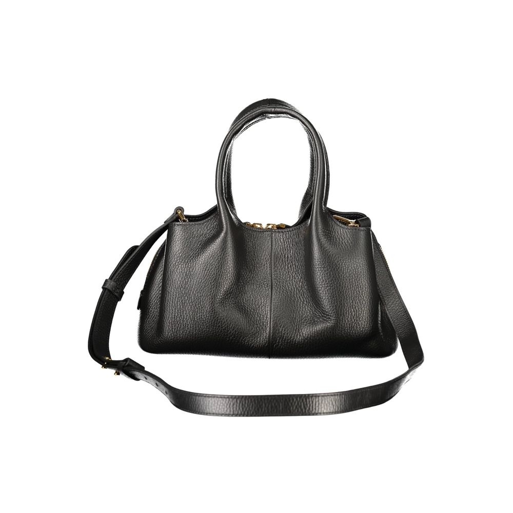 Indulge in the timeless elegance of the Coccinelle Black Leather Handbag, a masterpiece of design with exquisite craftsmanship, perfect for elevating any ensemble.