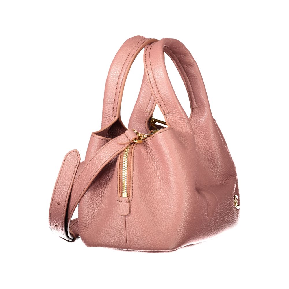 Indulge in the exquisite Coccinelle Pink Leather Handbag, a symbol of refined elegance with its luxurious design and impeccable craftsmanship, perfect for the discerning individual.