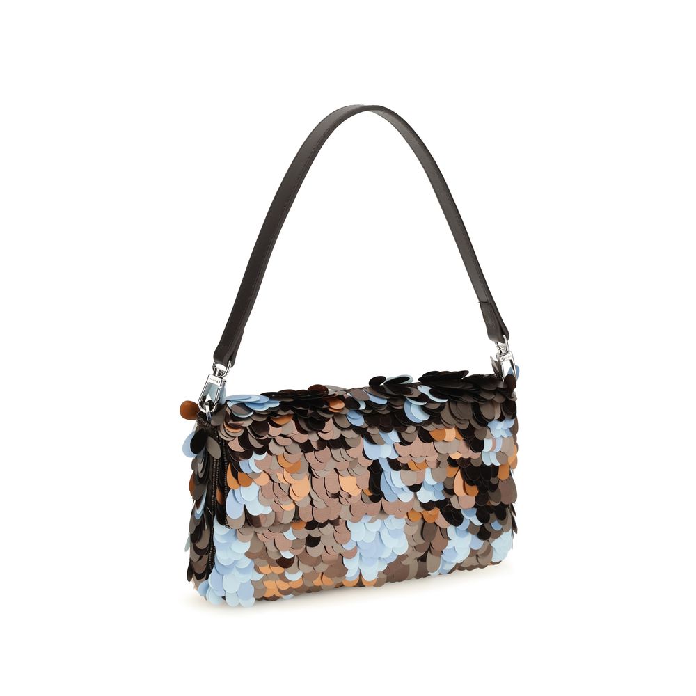 Discover the Staud Multicolor Marabou Shoulder Bag, a stunning blend of vibrant sequins and elegant design, perfect for elevating your evening allure.