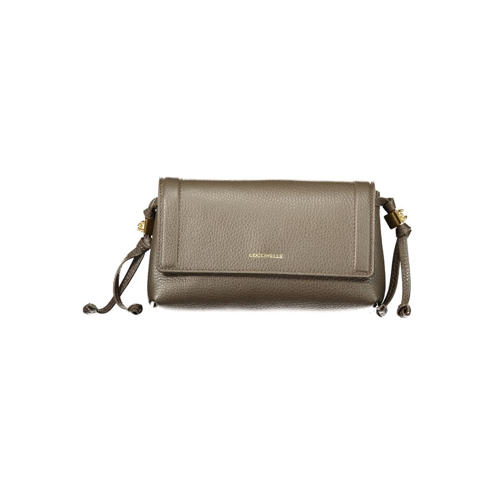 Indulge in the exquisite Coccinelle Brown Leather Handbag, a masterpiece of design featuring a luxurious texture and adjustable strap, perfect for the discerning individual.