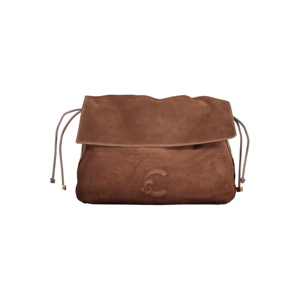 Indulge in the elegance of the Coccinelle Brown Leather Handbag, a masterpiece of design featuring exquisite craftsmanship and timeless allure for the discerning connoisseur.