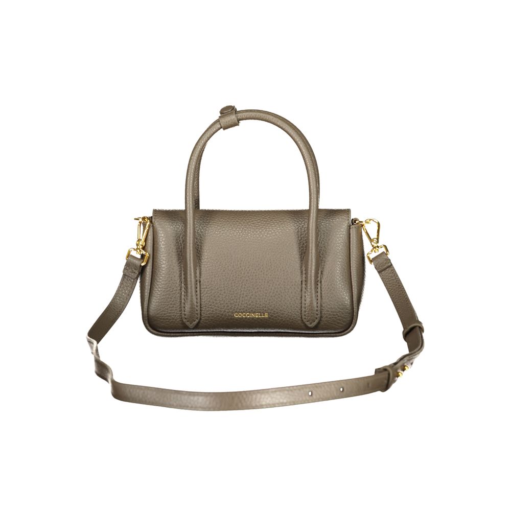 Indulge in the exquisite Coccinelle Brown Leather Handbag, a symbol of refined elegance and timeless craftsmanship, perfect for the discerning individual.