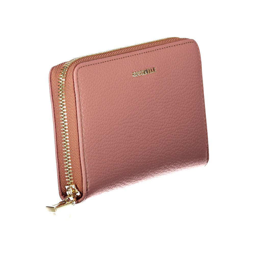Indulge in the exquisite Coccinelle Pink Leather Wallet, a symbol of sophistication with its sleek design and multiple compartments, perfect for the discerning individual.