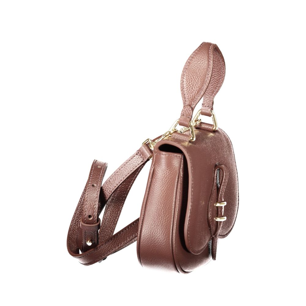 Indulge in the elegance of the Coccinelle Brown Leather Handbag, a masterpiece of design featuring contrasting details and versatile styling for the discerning individual.