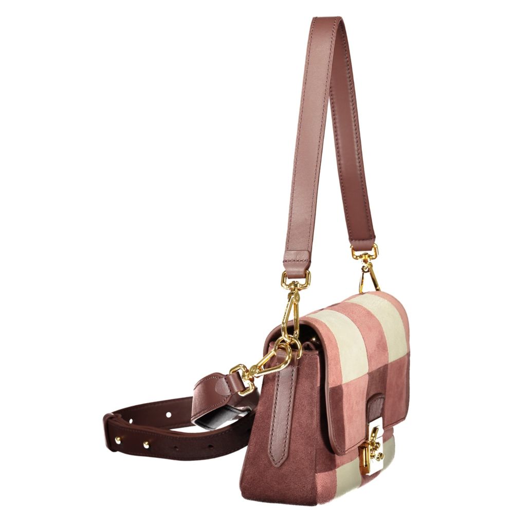 Indulge in the exquisite allure of the Coccinelle Pink Leather Handbag, a masterpiece of craftsmanship that elevates your style with its luxurious design and timeless elegance.