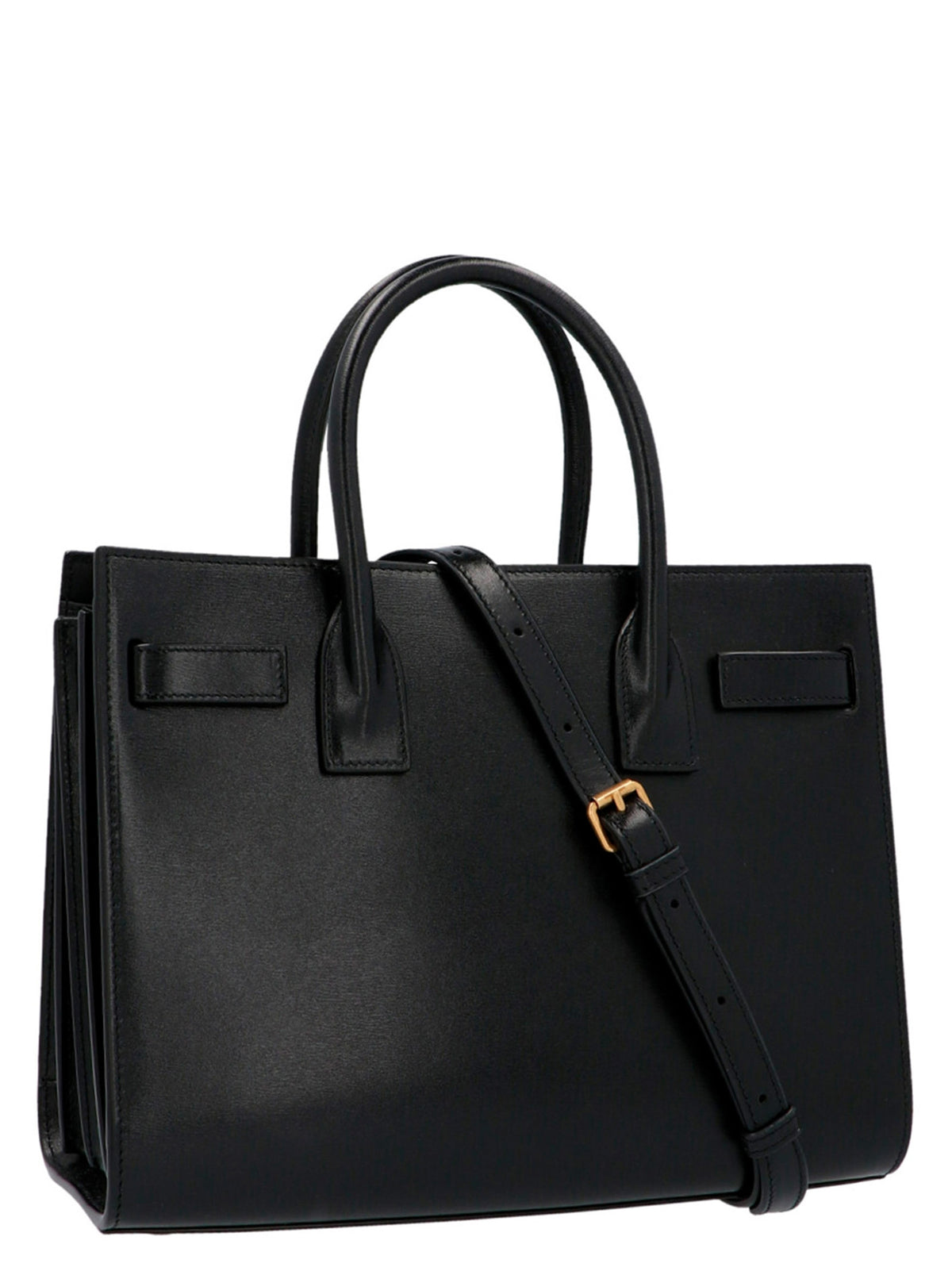 Indulge in the timeless elegance of the Saint Laurent Black Calfskin Handbag, a masterpiece of Italian craftsmanship that epitomizes luxury and sophistication.