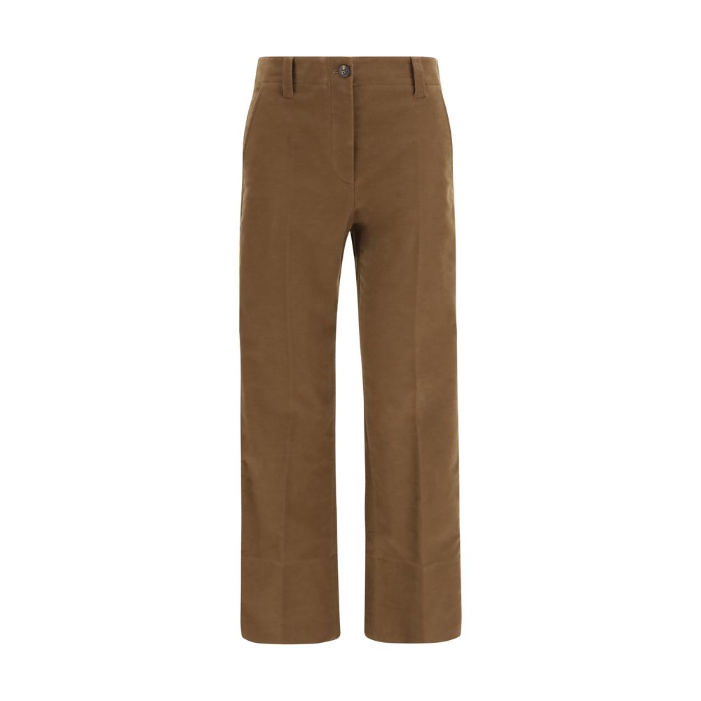 Elevate your wardrobe with Brunello Cucinelli's Brown Cotton Casual Pants, a masterpiece of refined craftsmanship and luxurious comfort, perfect for the discerning individual.