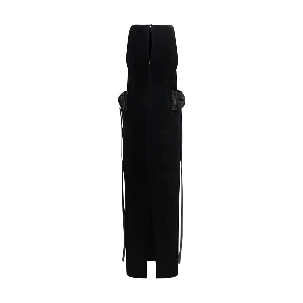 Discover the Self-Portrait Black Polyester Casual Dress, a velvet masterpiece adorned with sparkling bows, embodying elegance and sophistication for the discerning individual.
