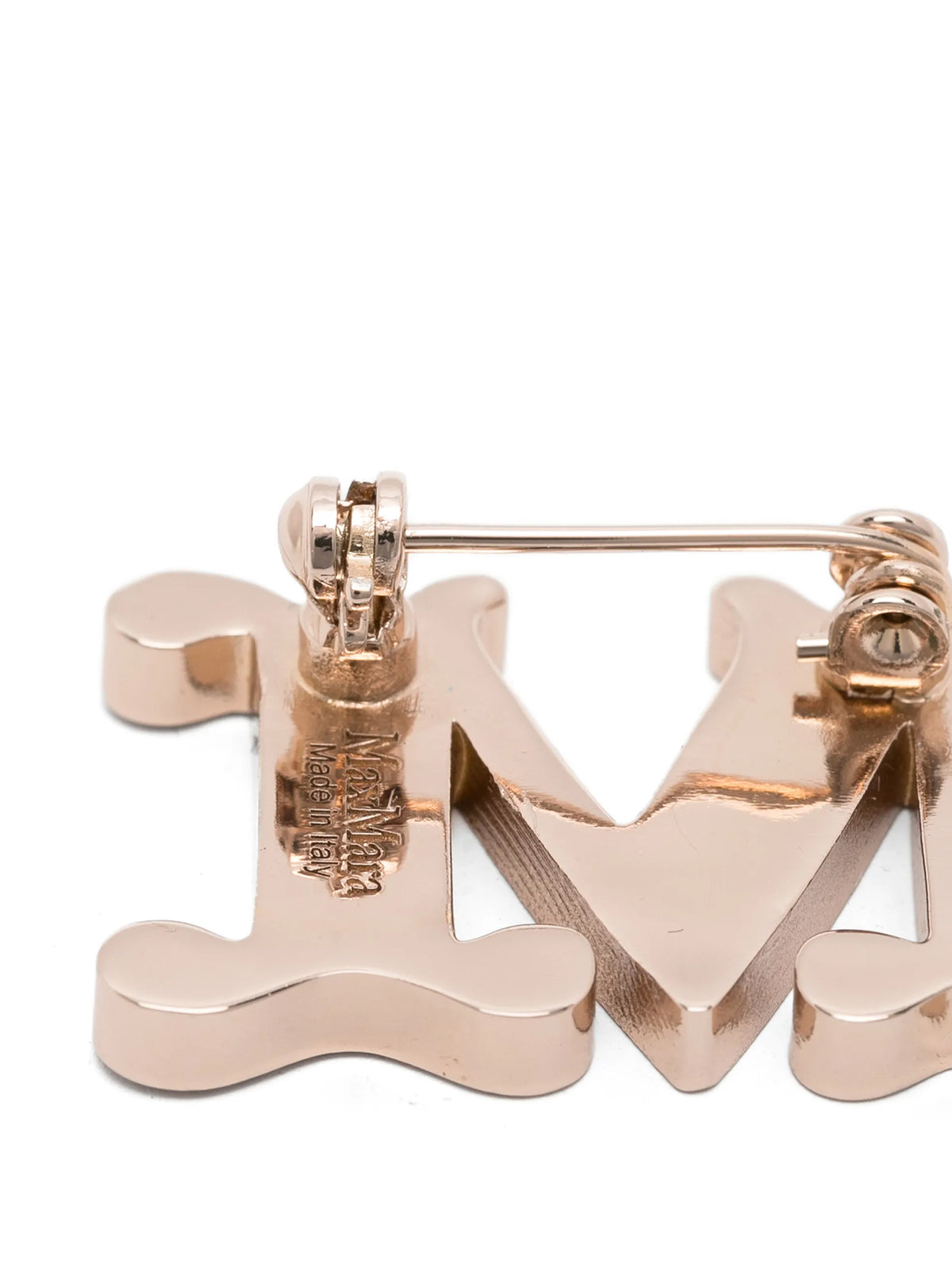 Max Mara Facella Brooch - Sculptural Luxury in Gold Metal