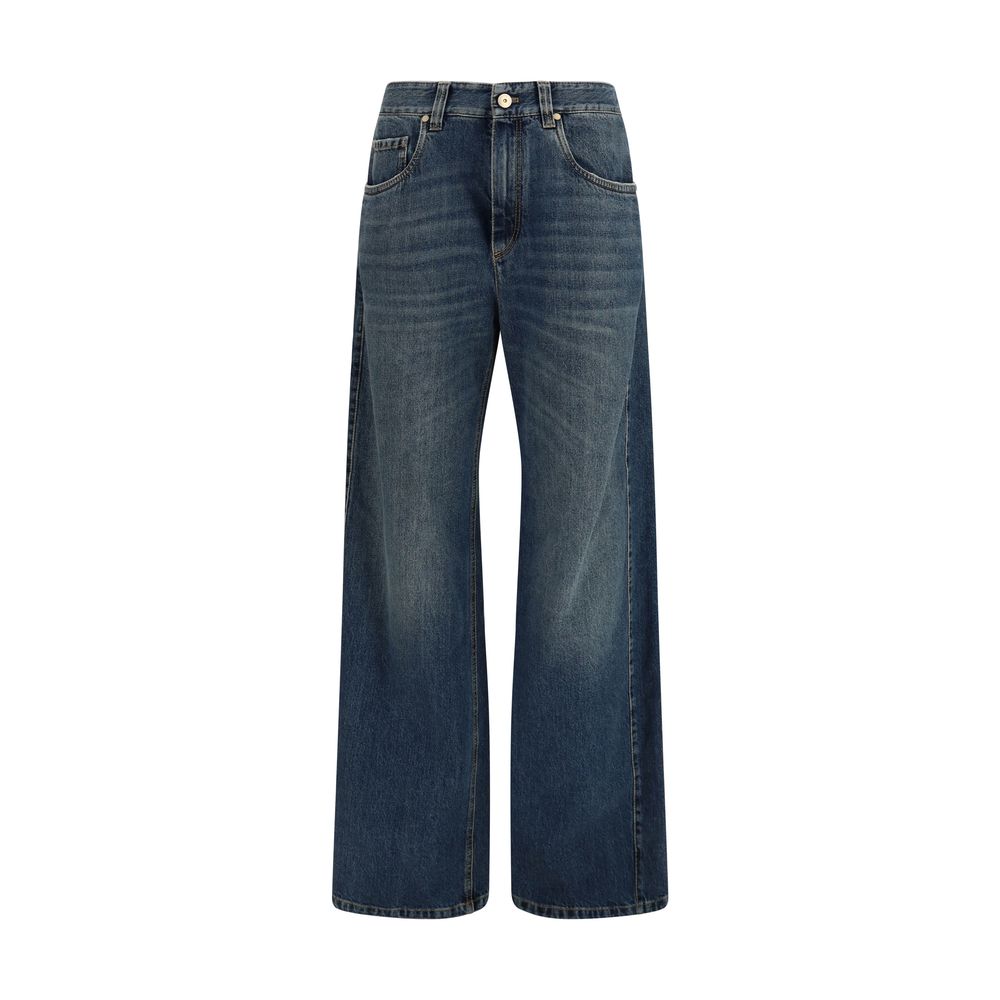 Brunello Cucinelli Wide-Leg Cotton Denim Jeans - Timeless Elegance