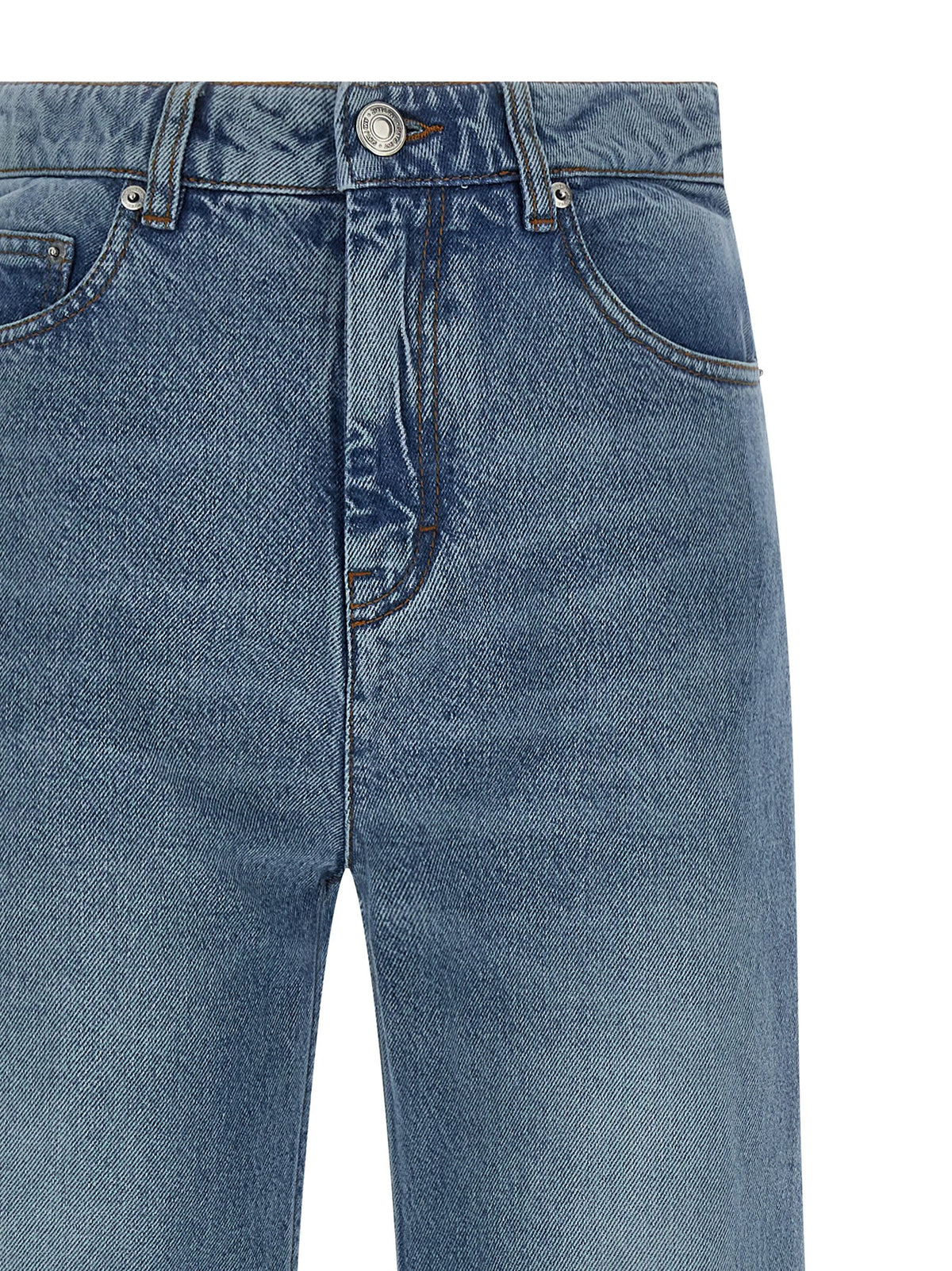 Indulge in the exquisite craftsmanship of Ami Paris Blue Cotton Flared Jeans, where premium materials meet a flattering silhouette, perfect for the discerning fashion connoisseur.