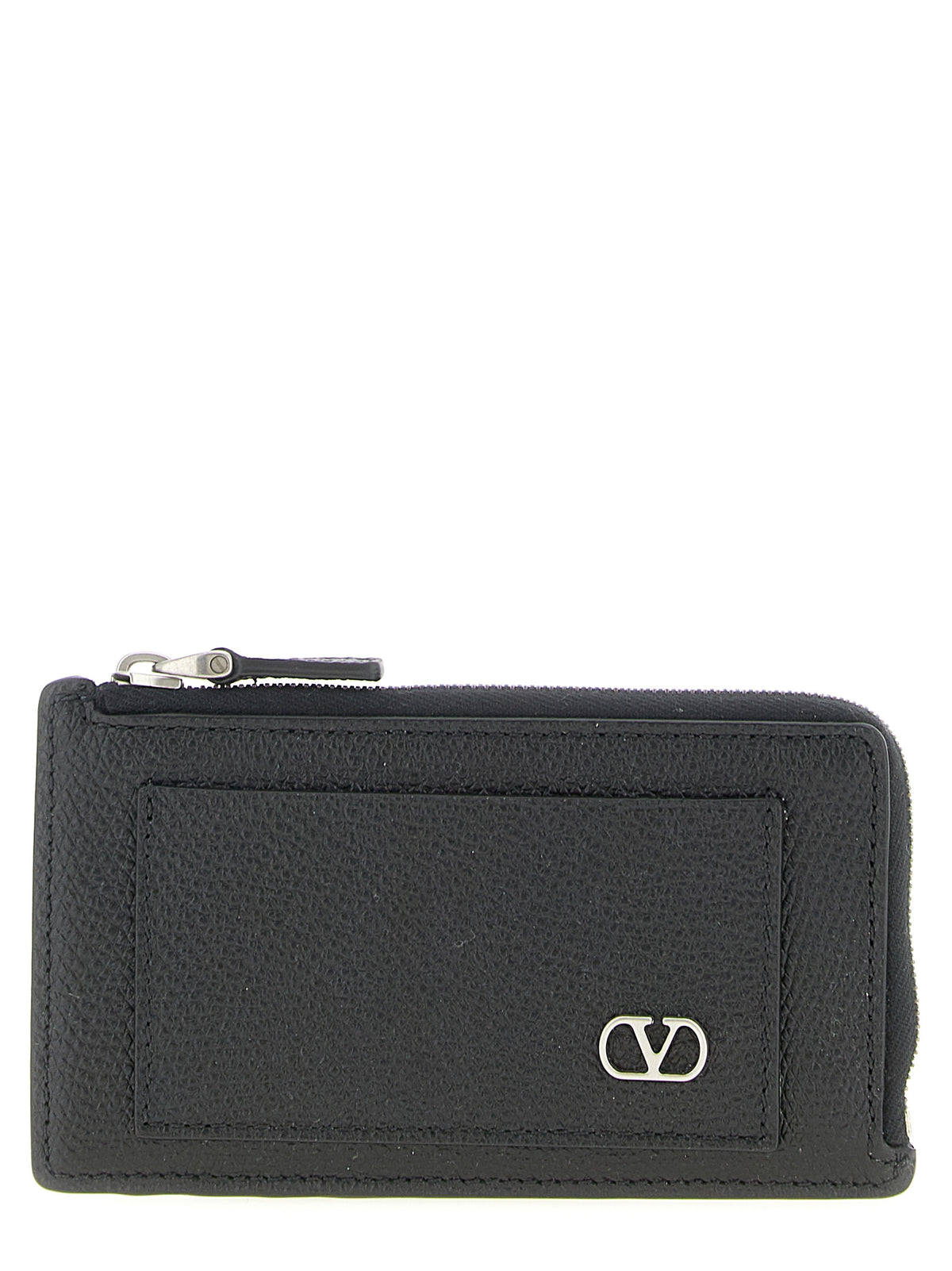 Elevate your style with the Valentino Garavani Black Calfskin Cardholder, a masterpiece of Italian craftsmanship that embodies timeless sophistication and luxury.