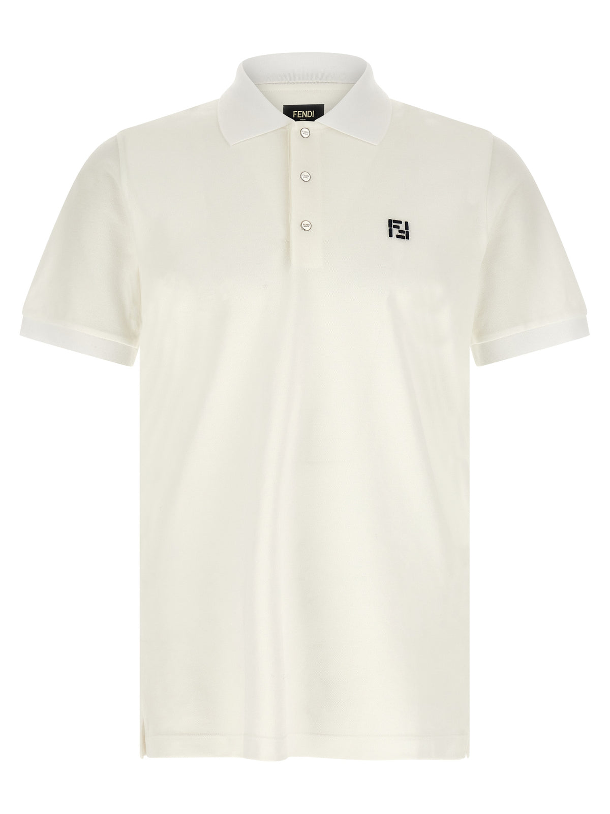 Indulge in the elegance of the Fendi White Cotton Polo Shirt, where luxurious craftsmanship meets sophisticated style, perfect for those who command presence.