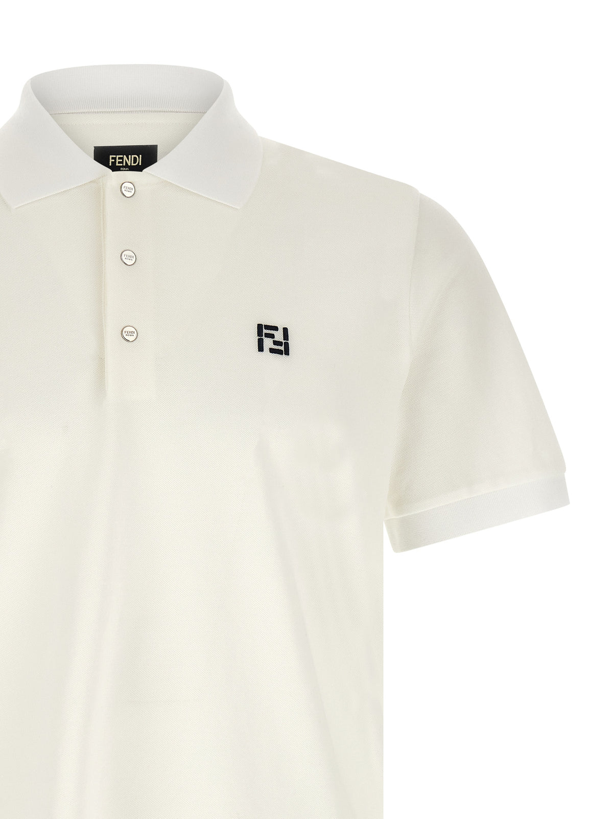 Elevate your wardrobe with the Fendi Piqué Cotton Polo Shirt, a luxurious blend of style and sophistication, crafted for those who appreciate refined elegance.