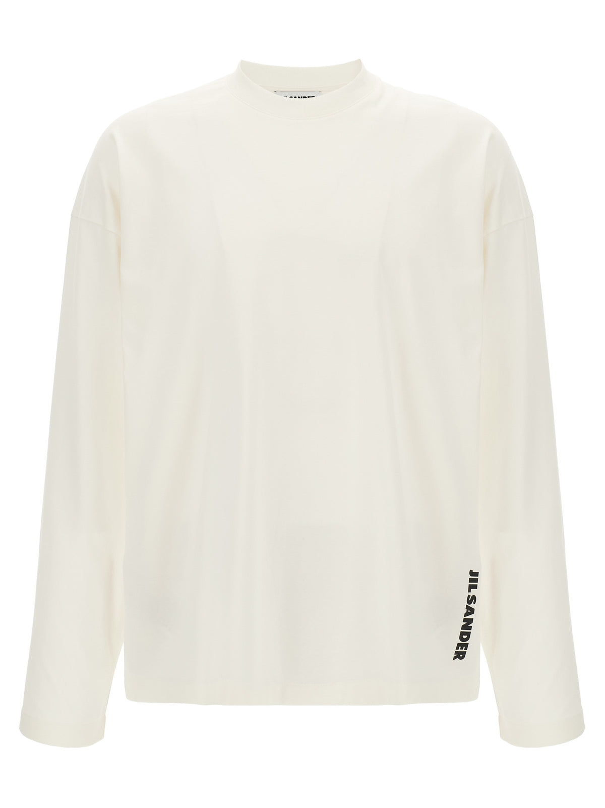 Elevate your style with the Jil Sander White Cotton T-Shirt, a blend of bold elegance and luxurious comfort, crafted for the discerning trendsetter.