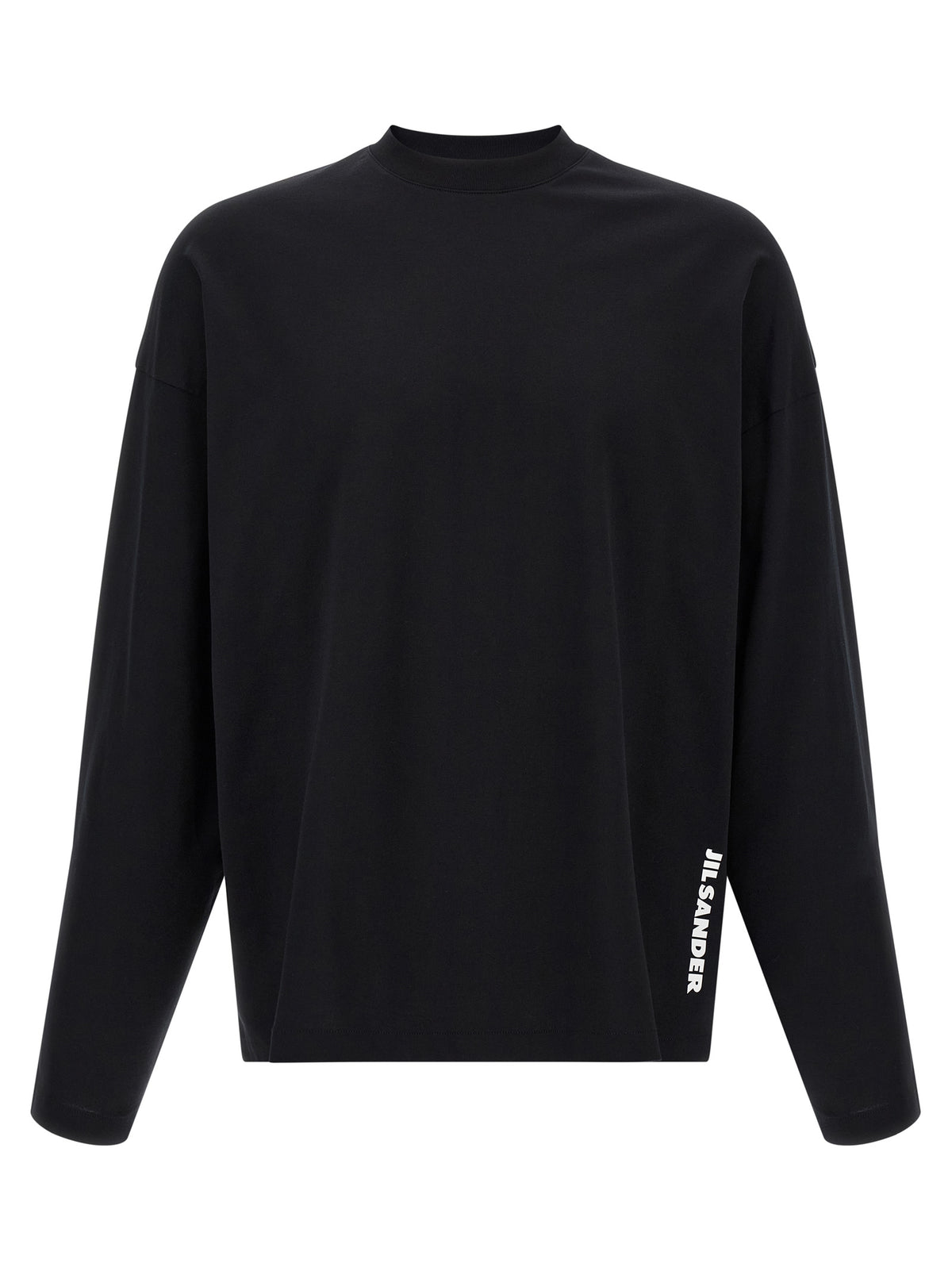 Discover the Jil Sander Black Cotton T-Shirt, a masterpiece of Italian craftsmanship that embodies luxury minimalism and timeless elegance for the discerning individual.