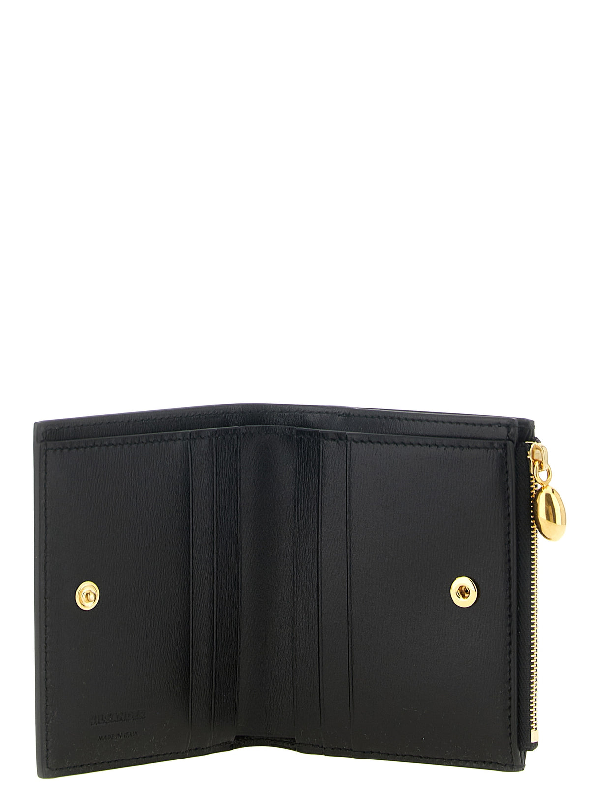 Discover the Jil Sander Black Calfskin Cardholder, a fusion of exquisite craftsmanship and timeless elegance, perfect for those who appreciate refined luxury.