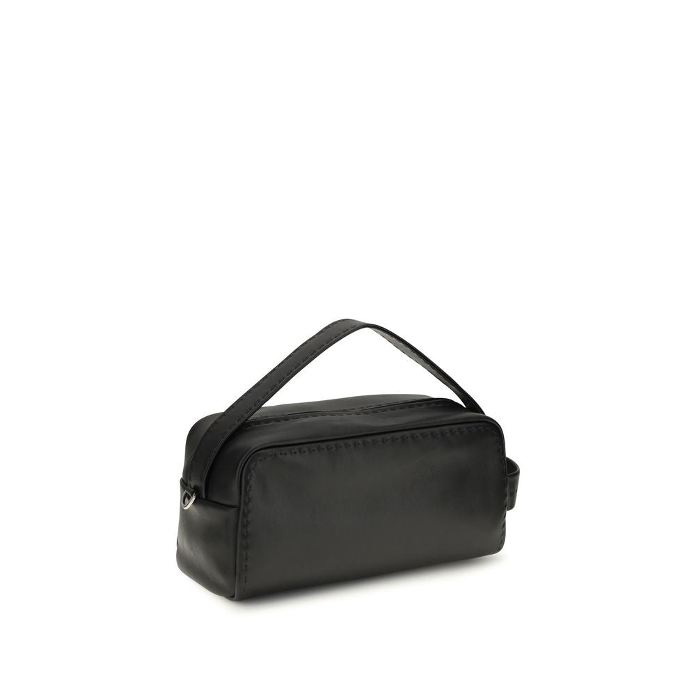 Prada Black Calf Leather Bos Taurus Shoulder Bag - Luxury Redefined