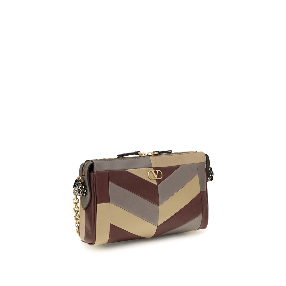 Indulge in the exquisite Panthea Chevron nappa Shoulder Bag by Valentino Garavani, where luxurious Napa leather meets captivating design, embodying timeless elegance.
