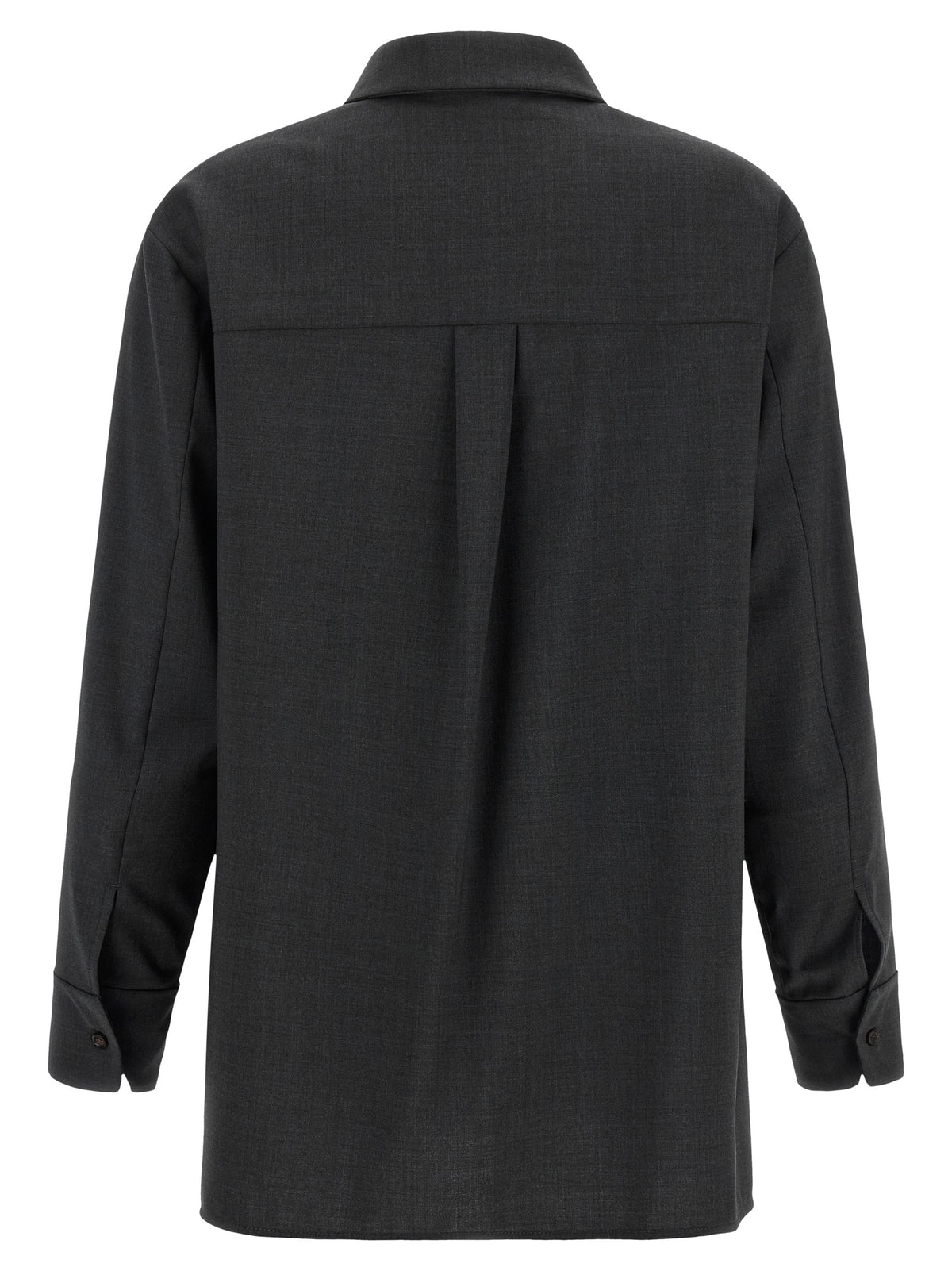 'S Max Mara Gray Wool Blouse - Timeless Elegance Redefined
