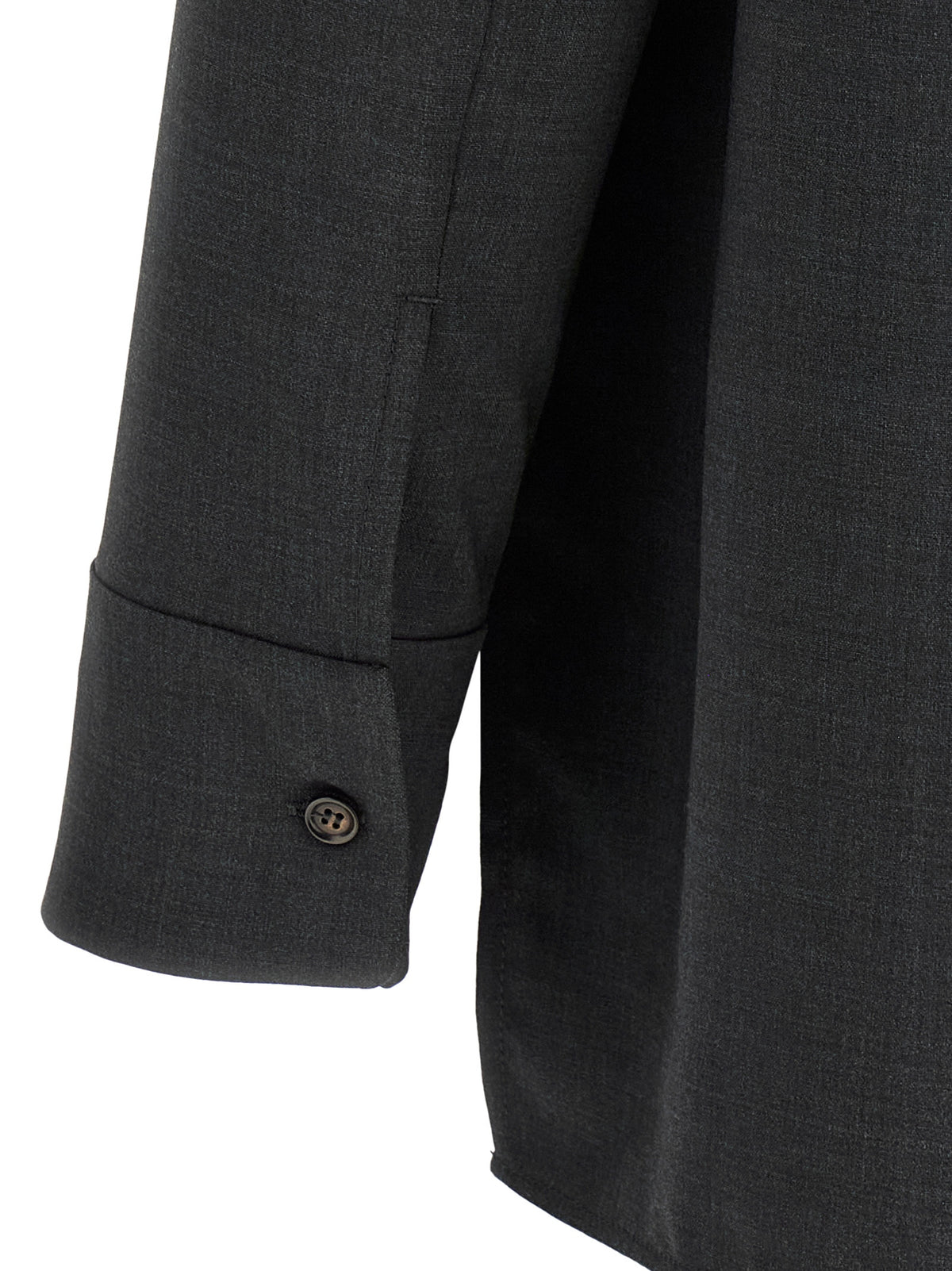 'S Max Mara Gray Wool Blouse - Timeless Elegance Redefined