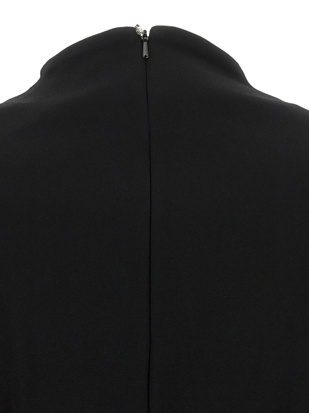 Sportmax Black Viscose Short Dress - Sculptural Elegance in Luxury