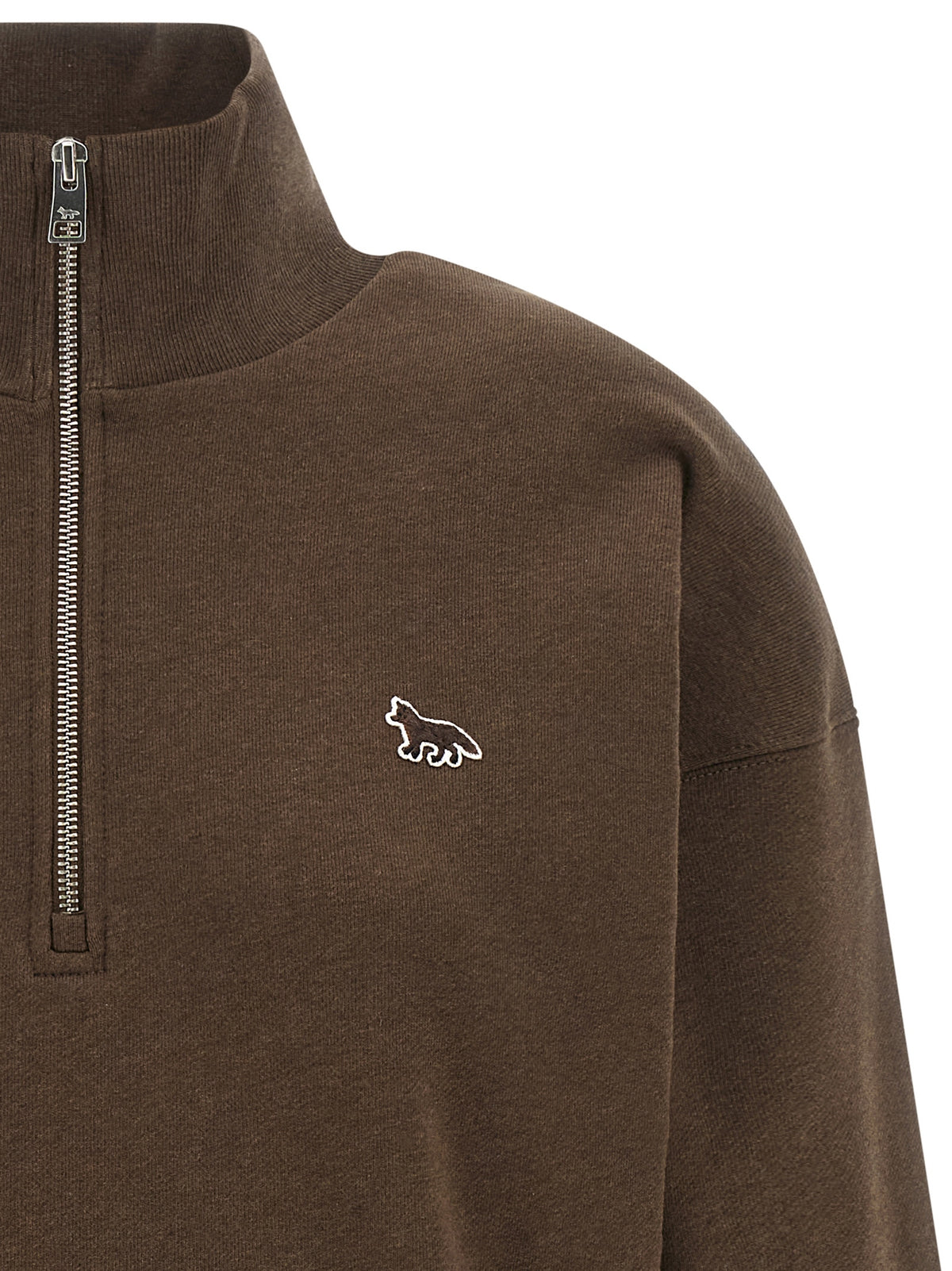 Maison Kitsuné Brown Organic Cotton Sweatshirt - Luxury Redefined