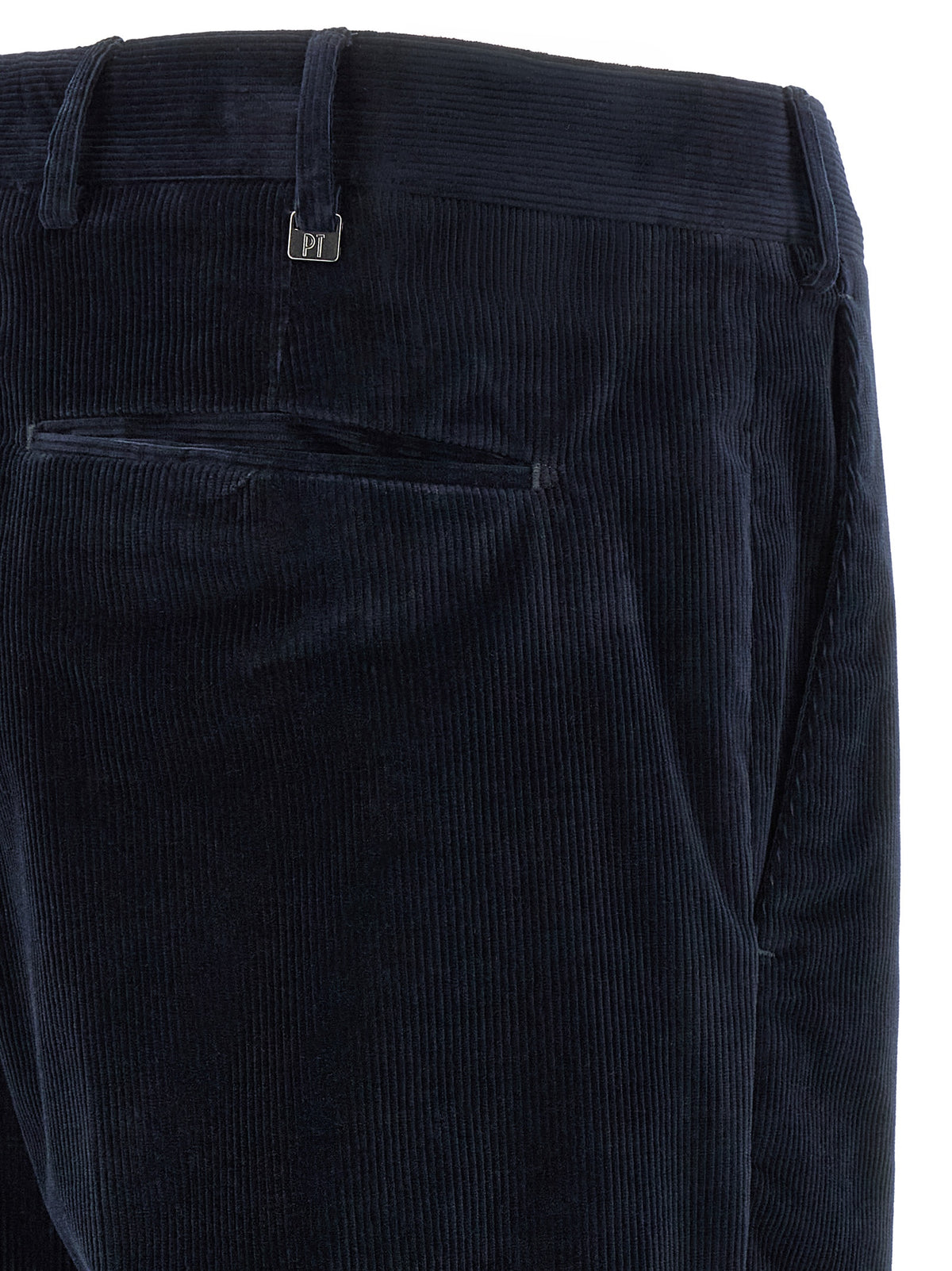 PT Torino Blue Cotton Casual Pants - Luxurious Elegance