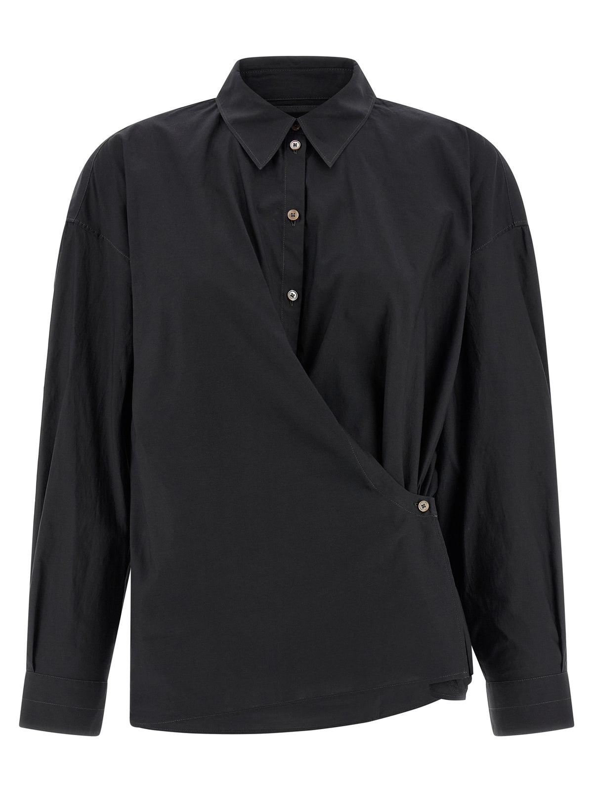 Lemaire Black Cotton Blouse - Timeless Elegance in Luxury Fashion