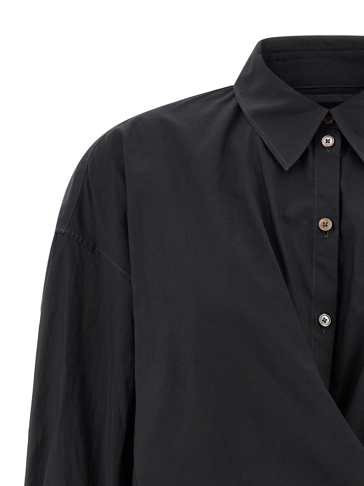 Lemaire Black Cotton Blouse - Timeless Elegance Redefined