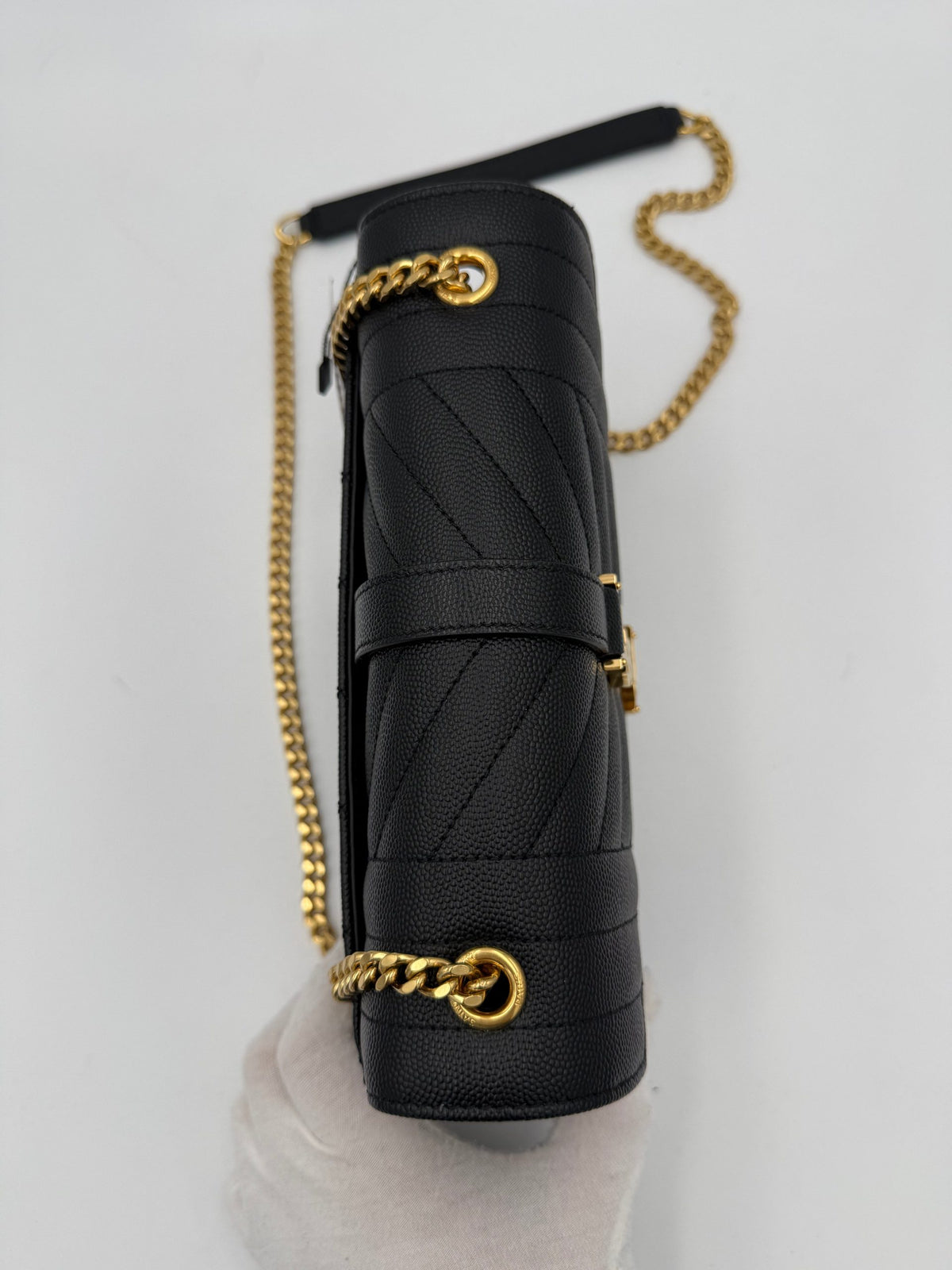 Saint Laurent Bicolor Leather Handbag - Timeless Luxury Statement