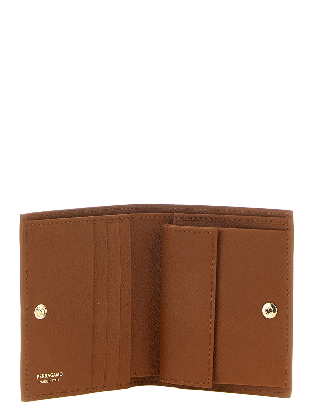Ferragamo Brown Calfskin Cardholder - Timeless Luxury Accessory