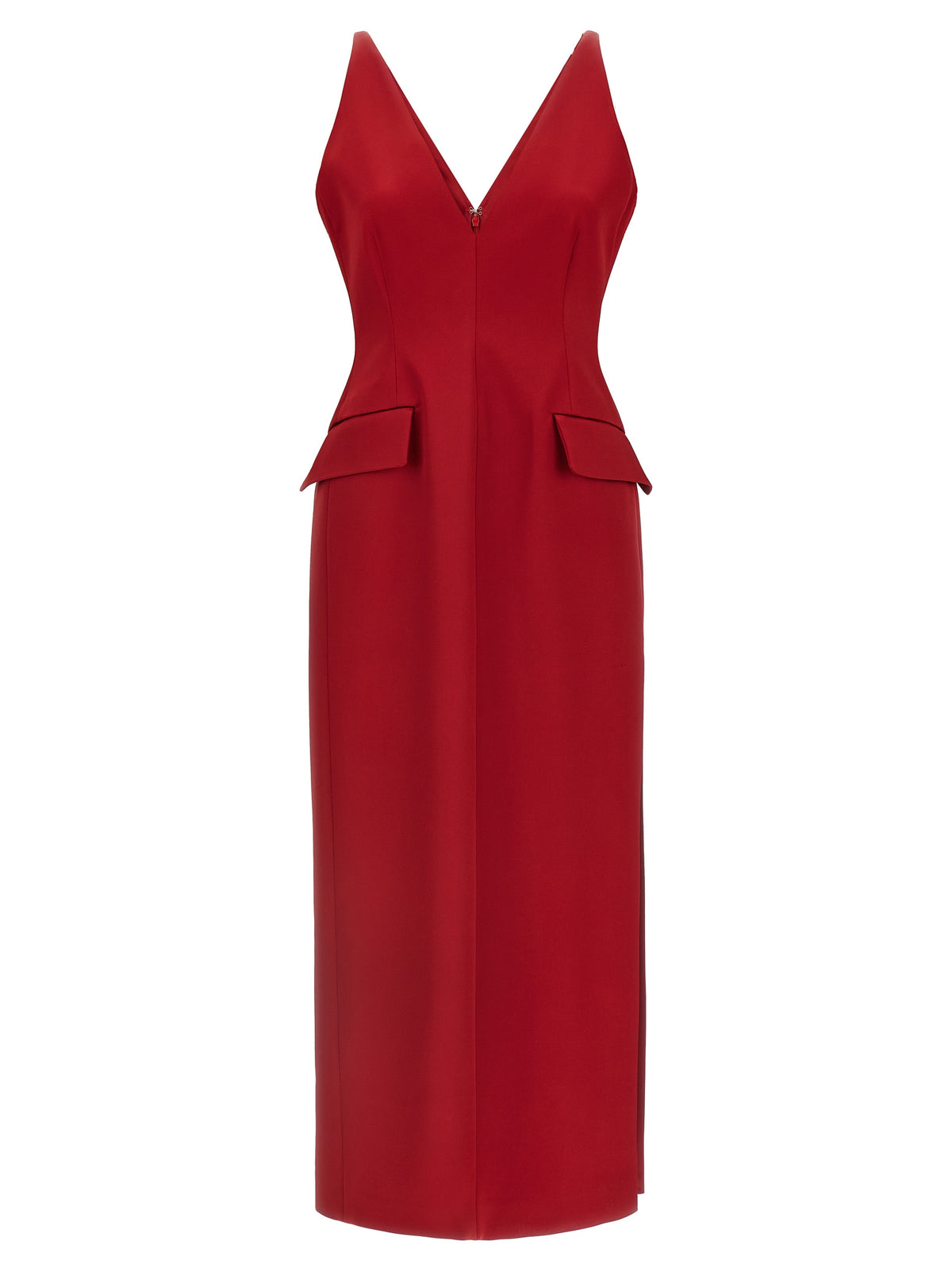 Sportmax Red Acetate Long Dress - Timeless Elegance Redefined
