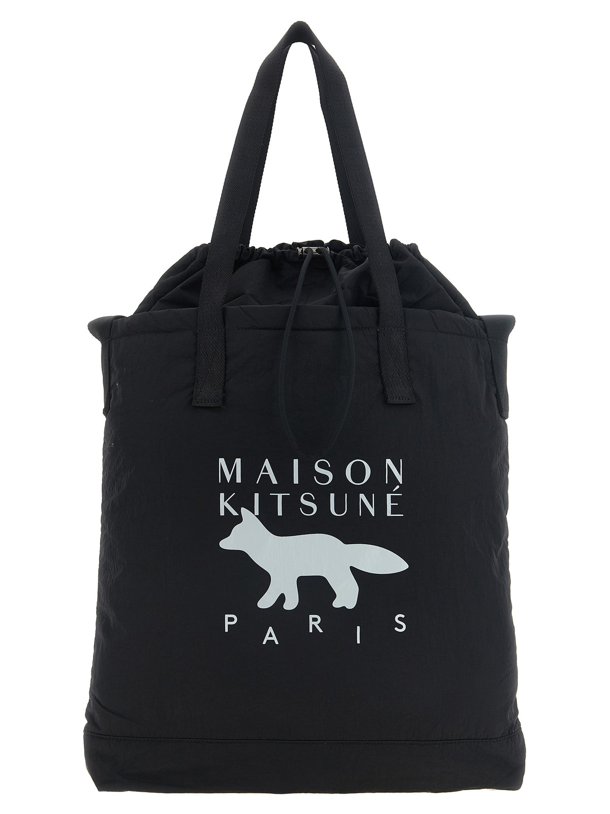 Maison Kitsuné Black Nylon Tote Bag