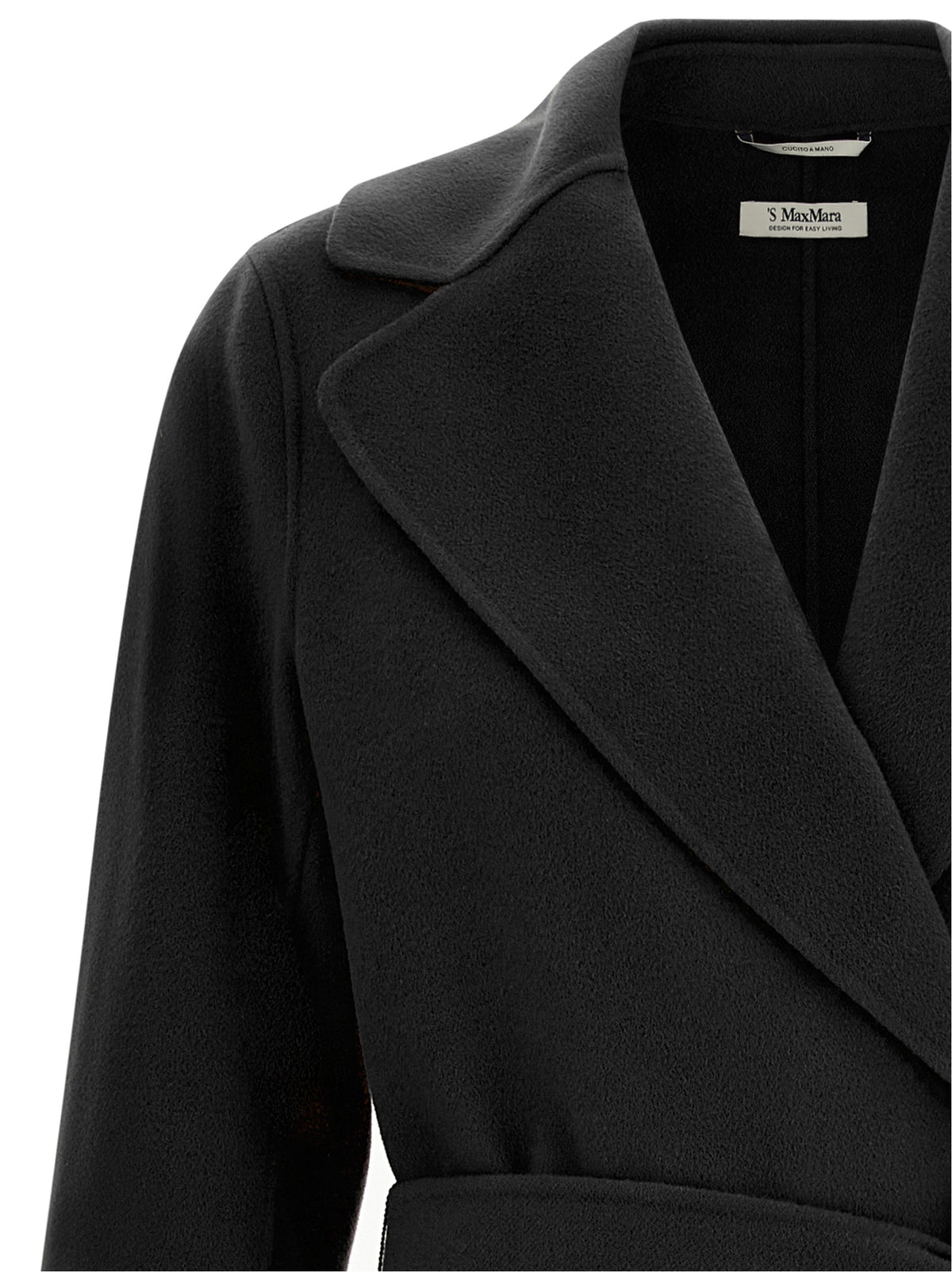 'S Max Mara Black Wool Coat