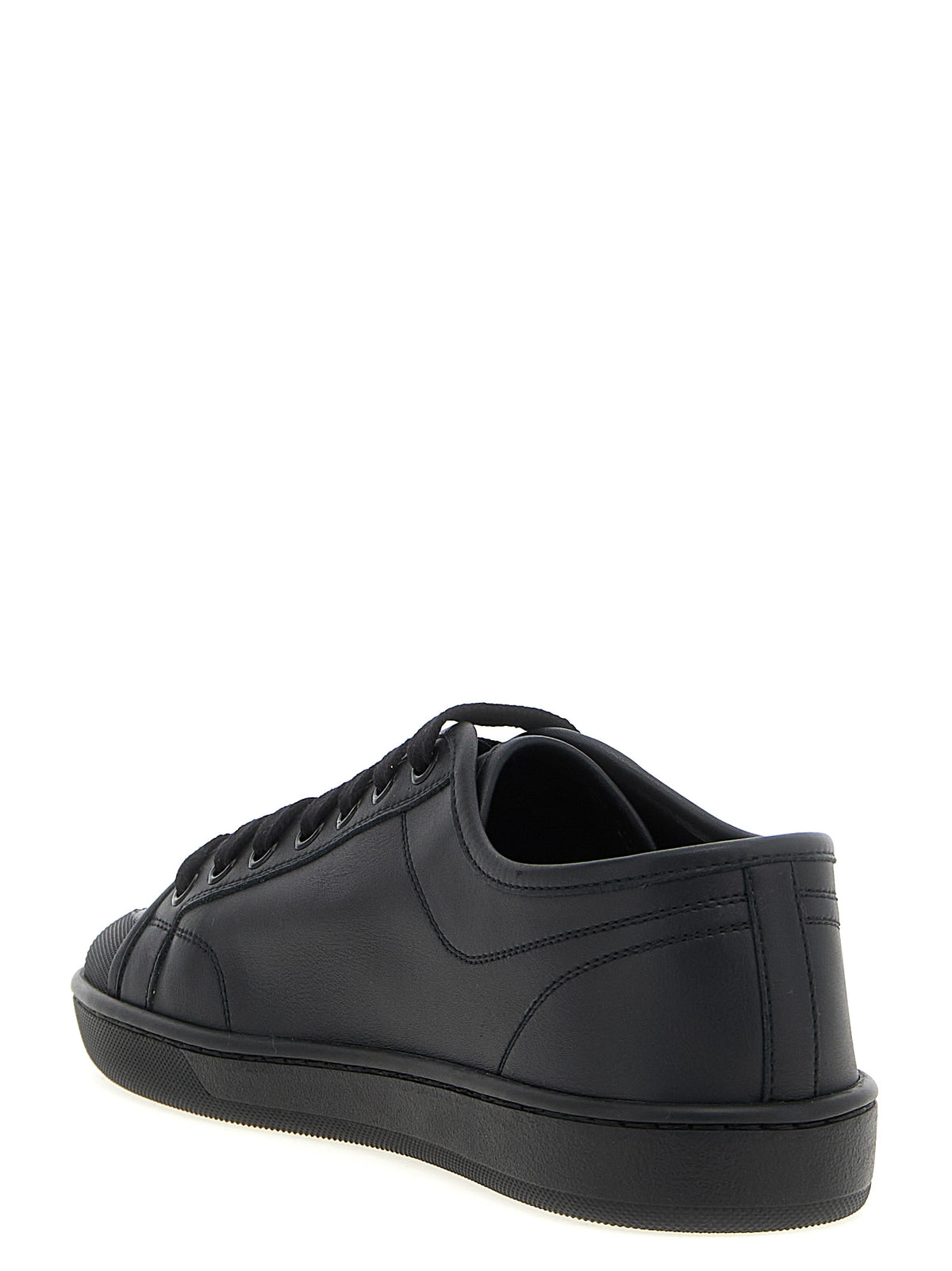 Saint Laurent Black Calfskin Low Top Sneakers - Luxury Redefined