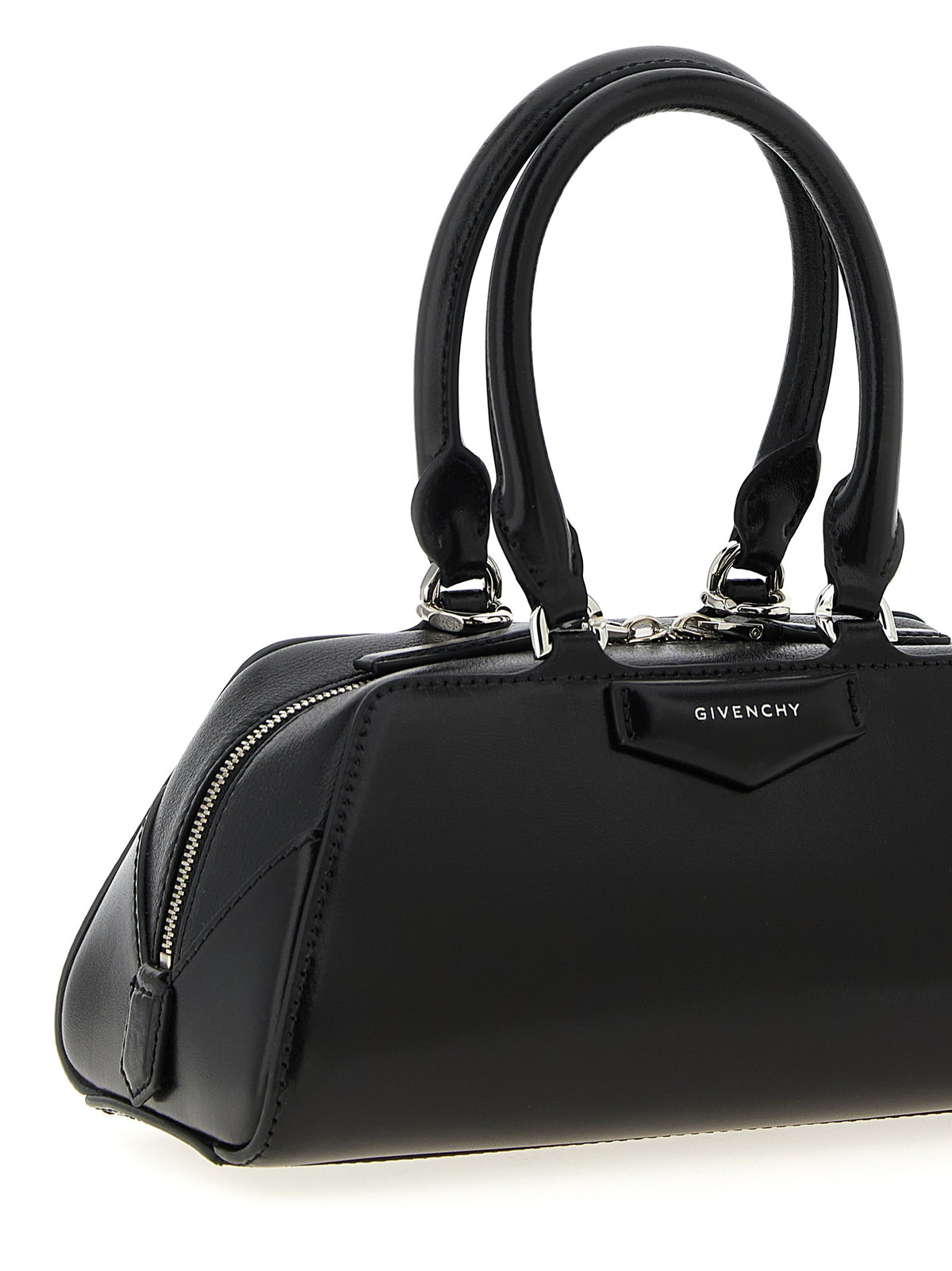 Givenchy Antigona East-West Mini Handbag in Black Calfskin
