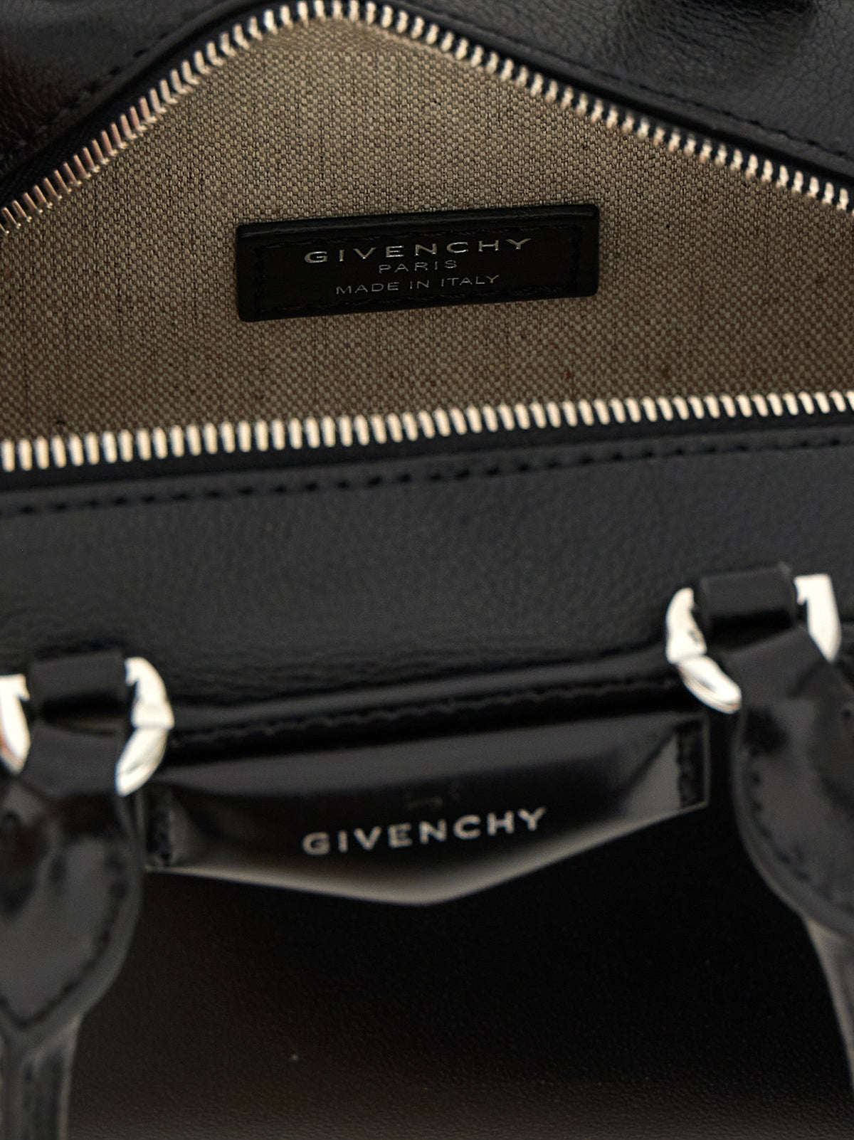 Givenchy Antigona East-West Mini Handbag in Black Calfskin