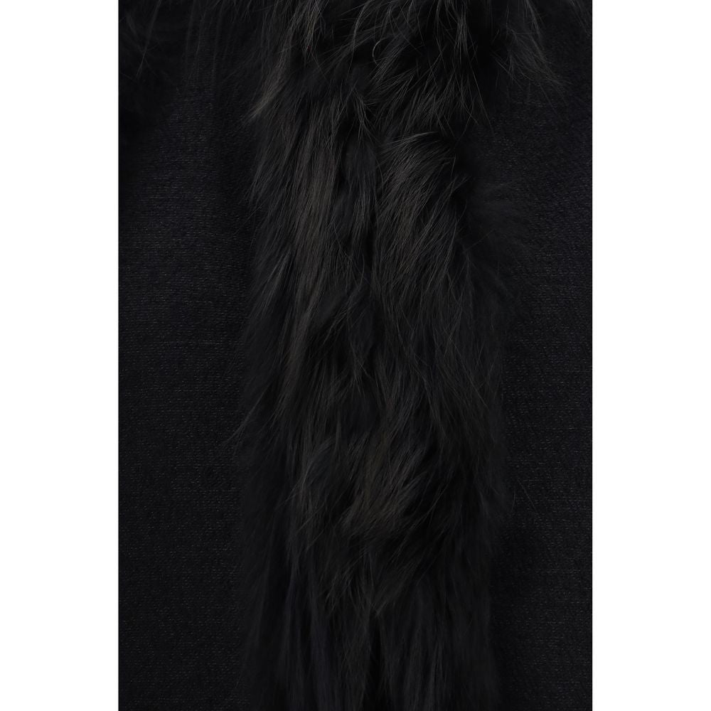 Fendi Black Wool Oves Aries Sleeveless Jacket - Timeless Luxury