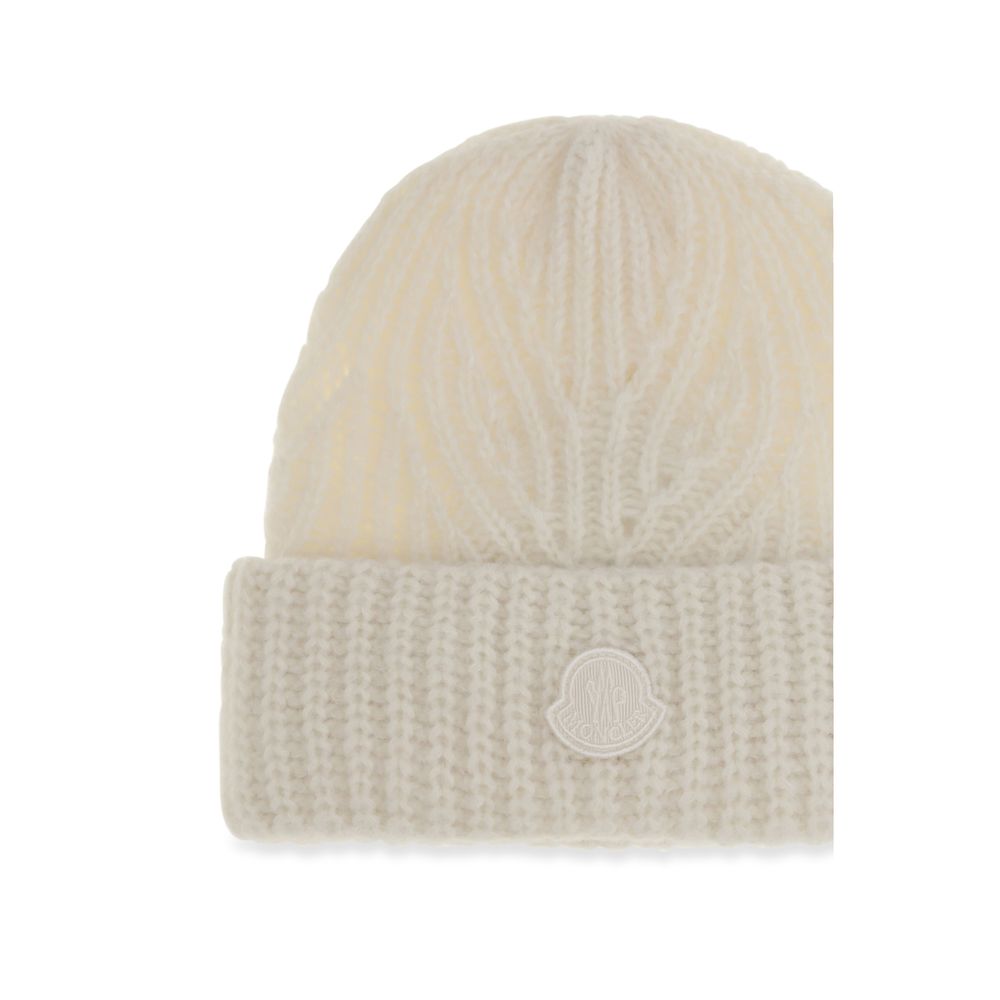Moncler Beige Wool Oves Aries Beanie - Exquisite Luxury Knitwear