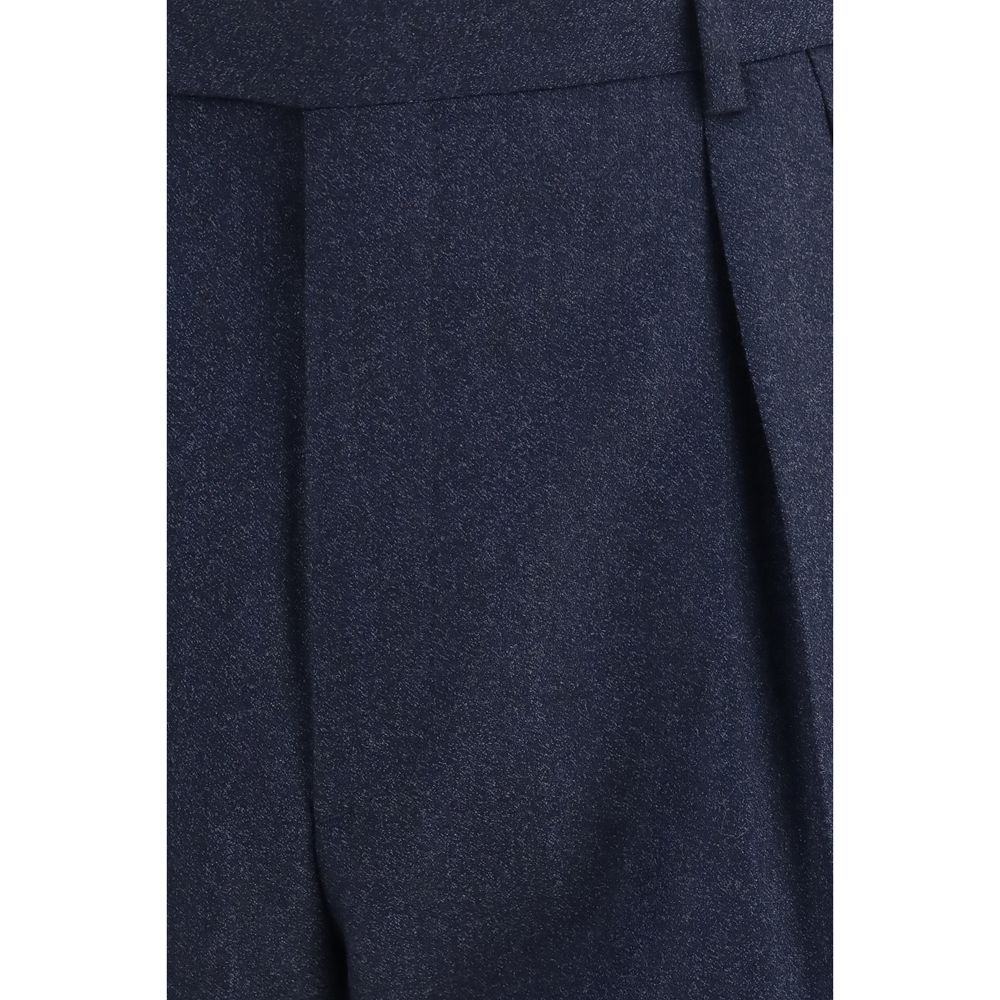 Brioni Blue Wool Oves Aries Casual Pants - Exquisite Luxury Fashion