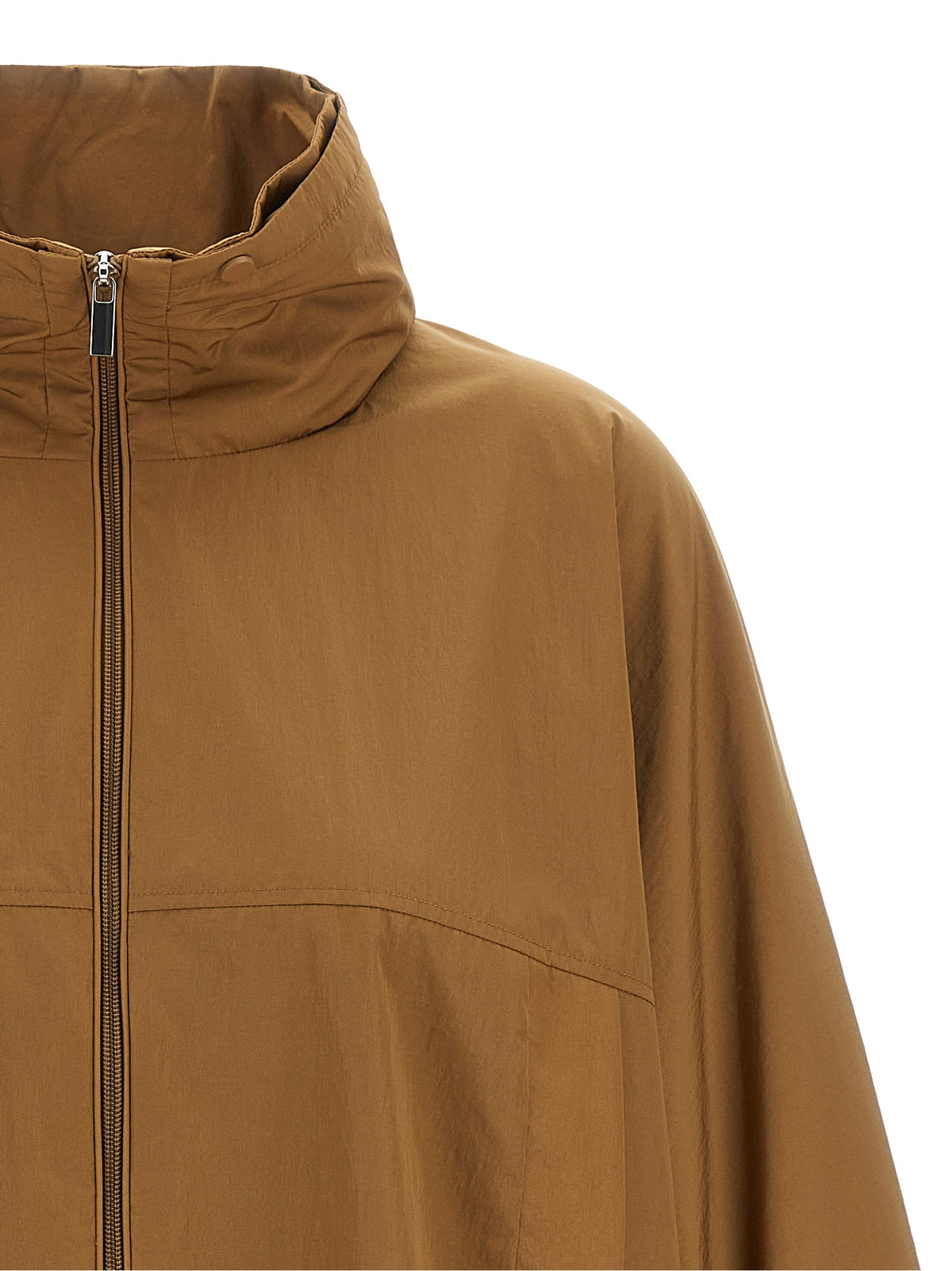 Max Mara Brown Polyamide Full-Length Jacket - Luxury Outerwear