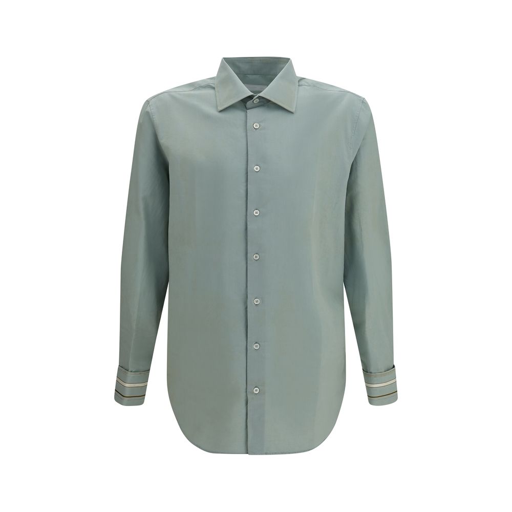 Prada Bicolor Cotton Dress Shirt - Timeless Elegance Redefined